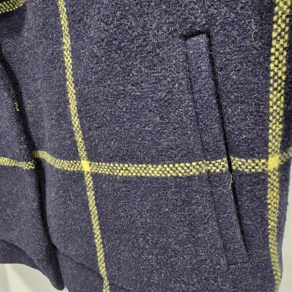 Bread n Butter Modern Cropped Check Wool Coat Size M - Picture 6 of 16
